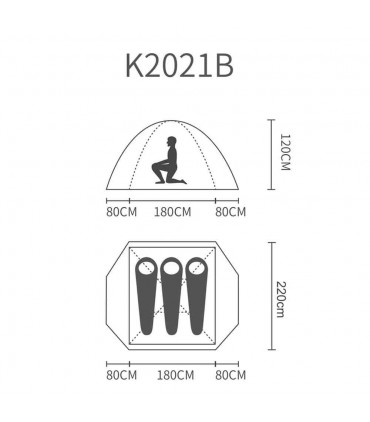 چادر سه نفره پکینیو مدل K-2021 B