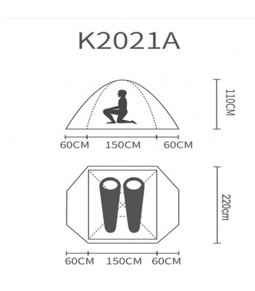 چادر دو نفره پکینیو مدل K-2021 A