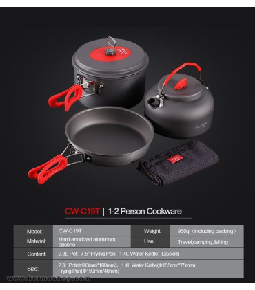 ست ظروف 2 تا 3 نفره آلوکس مدل Alocs CW-C19T