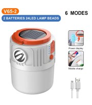 چراغ چادر شارژی خورشیدی 6 حالته مدل HS-V65-2