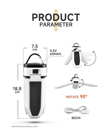 چراغ کمپینگ 5 حالته شارژی مدل MX1000