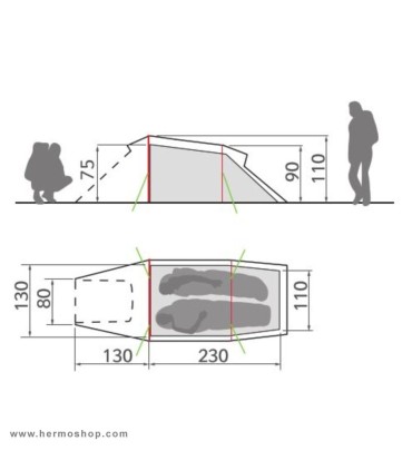 چادر دو نفره Vaude مدل Arco 2P