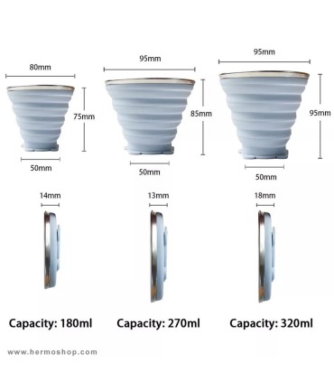 لیوان تاشو سیلیکونی 200ML مدل CL-200