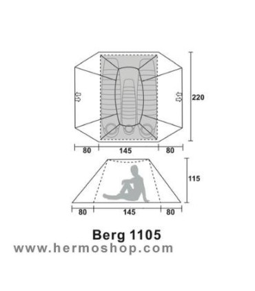 چادر دو-سه نفره کوهنوردی Berg مدل 1105