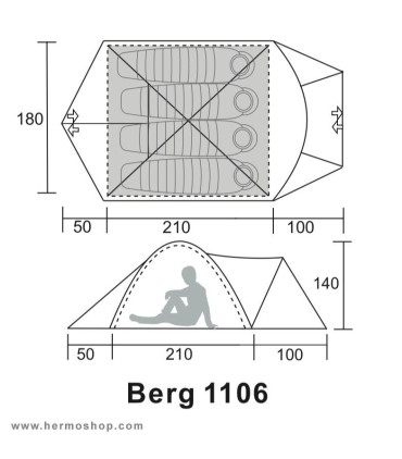 چادر چهار نفره کوهنوردی Berg مدل 1106