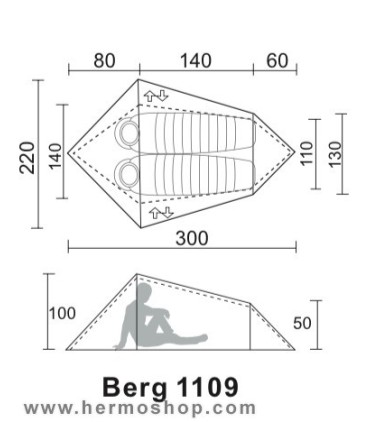 چادر دو نفره کوهنوردی Berg مدل 1109