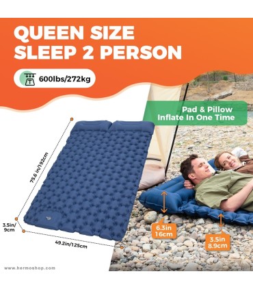 زیرانداز بادی دو نفره کینگ کمپ DELUXE COMFORT DUO 9 KM2441