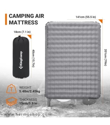 زیرانداز بادی دو نفره کینگ کمپ مدل King Airbed Double KM2209