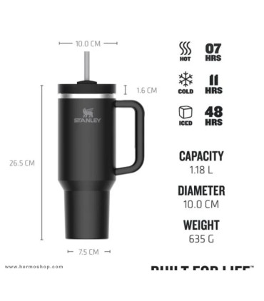 ماگ فلاسک نی دار استنلی 1.18L مدل Quencher H2.O Tumbler