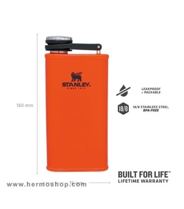 بطری کتابی استنلی 230ml مدل The Easy-Fill Wide Mouth Flask