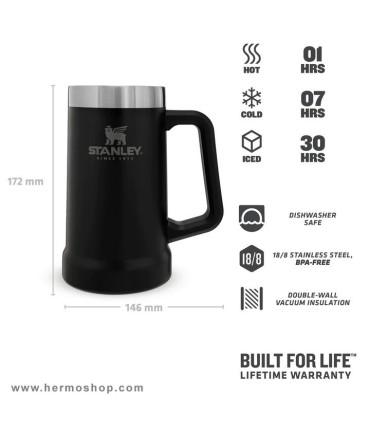 ماگ استنلی 700ml مدل The Big Grip Beer Stein