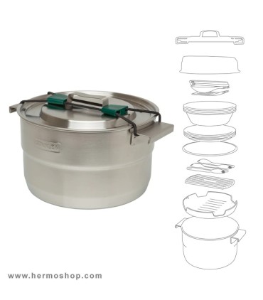 ست ظروف استنلی 3.5L مدل The Full Kitchen Base Camp Cook Set
