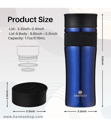ماگ دوجداره 510ml سانتکو مدل Orsa