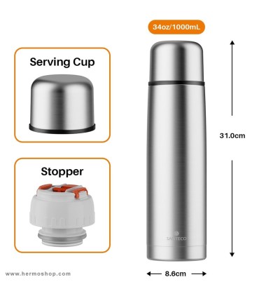 فلاسک دوجداره 1000ml سانتکو مدل Viseu