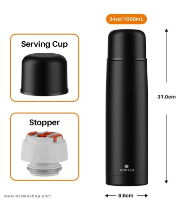 فلاسک دوجداره 1000ml سانتکو مدل Viseu