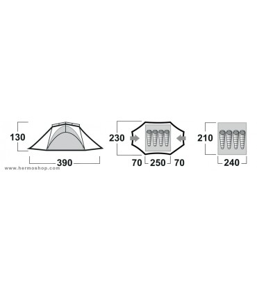 چادر 4 نفره هاسکی مدل EXTREME ITE TENT BROFUR 4