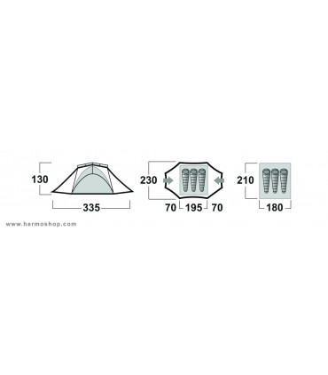 چادر 3 نفره هاسکی مدل EXTREME ITE TENT BROFUR 3