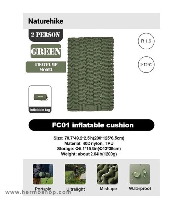 زیرانداز بادی دو نفره نیچرهایک مدل CNK2550WS019