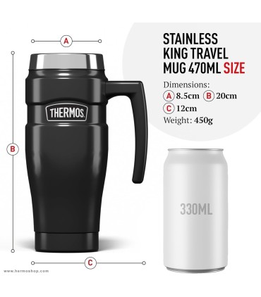 ماگ دسته دار ترموس مدل King Tumbler 470ml