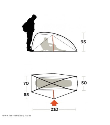 چادر تک نفره فرینو مدل NEMESI 1 PRO