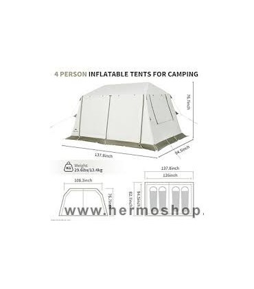 چادر اتوماتیک 4 -8 نفره نیچرهایک مدل CNK2300ZP019 Village 8.5 Air