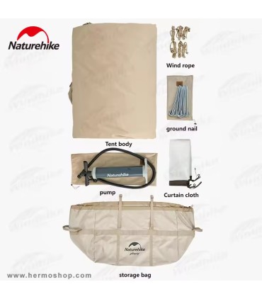 چادر بادی 8 نفره نیچرهایک مدل CNH22ZP012 Air 17.2