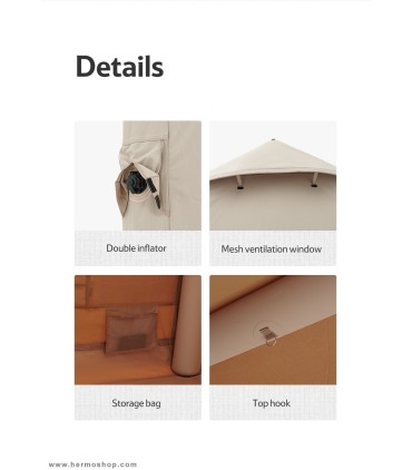 چادر بادی 8 نفره نیچرهایک مدل CNH22ZP012 Air 17.2