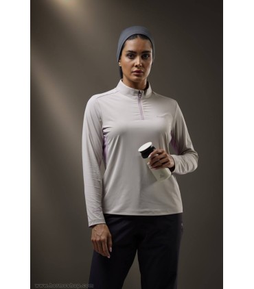 بلوز نیم زیپ زنانه هامتو مدل 18U154B-2