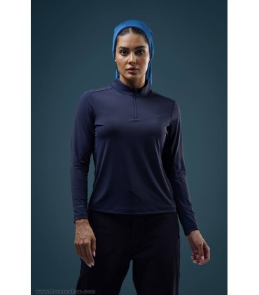 بلوز نیم زیپ زنانه هامتو مدل 18U154B-2