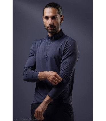 بلوز نیم زیپ مردانه هامتو مدل 18U154A-4