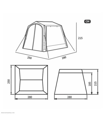 چادر بادی چهار نفره کمپینگ نیچرهایک مدل CNK2350WS022