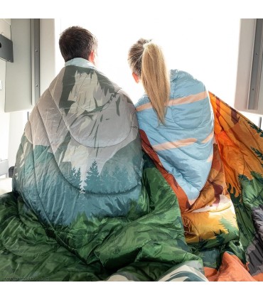 پتو سه کاره کینگ کمپ مدل PUFFY BLANKET KS2412