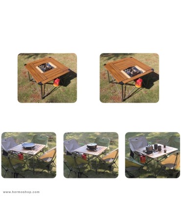 میز آلومینیومی طرح چوب BRS مدل BRS-Z31C