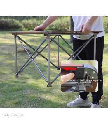 میز آلومینیومی طرح چوب BRS مدل BRS-Z31C