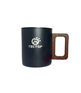 لیوان استیل دسته چوبی تکتاپ مدل 1513935CJ