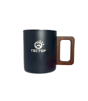 لیوان استیل دسته چوبی تکتاپ مدل 1513935CJ