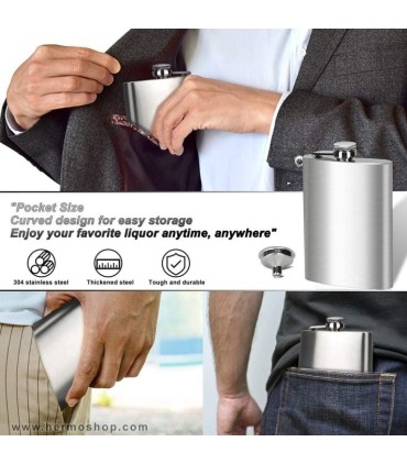 بطری کتابی استیل HIP FLASK مدل HF -5005 5OZ