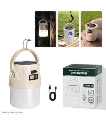 چراغ چادر سولار دوکاره DOUBLE LIGHT مدل FD-8000
