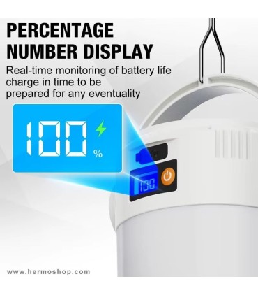 چراغ چادر سولار دوکاره DOUBLE LIGHT مدل FD-8000