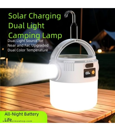 چراغ چادر سولار دوکاره DOUBLE LIGHT مدل FD-8000