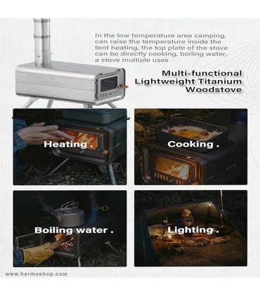 بخاری هیزمی تیتانیوم کمپینگ نیچرهایک مدل NH21RJ004