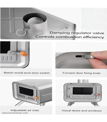 بخاری هیزمی تیتانیوم کمپینگ نیچرهایک مدل NH21RJ004