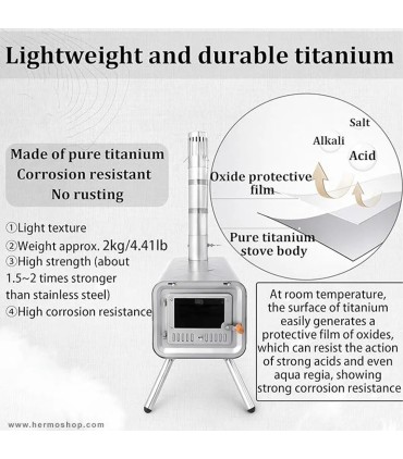 بخاری هیزمی تیتانیوم کمپینگ نیچرهایک مدل NH21RJ004