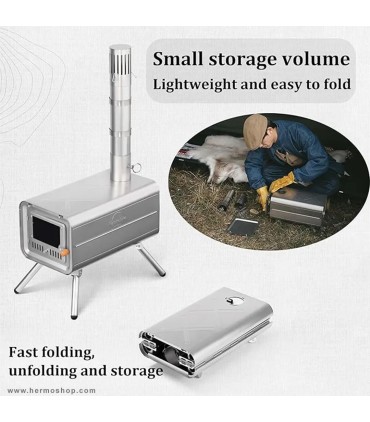 بخاری هیزمی تیتانیوم کمپینگ نیچرهایک مدل NH21RJ004