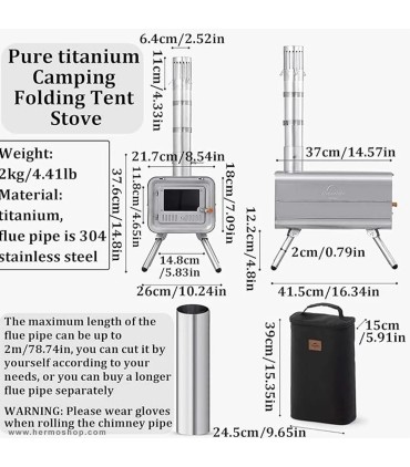 بخاری هیزمی تیتانیوم کمپینگ نیچرهایک مدل NH21RJ004
