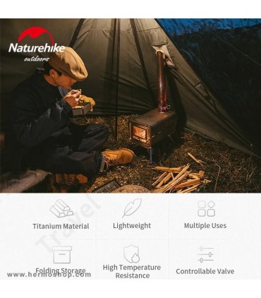 بخاری هیزمی تیتانیوم کمپینگ نیچرهایک مدل NH21RJ004