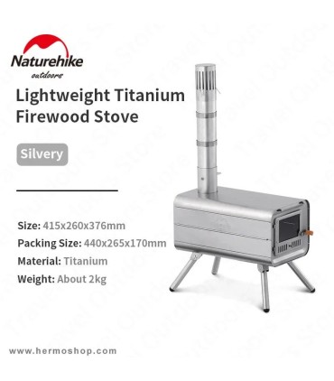 بخاری هیزمی تیتانیوم کمپینگ نیچرهایک مدل NH21RJ004