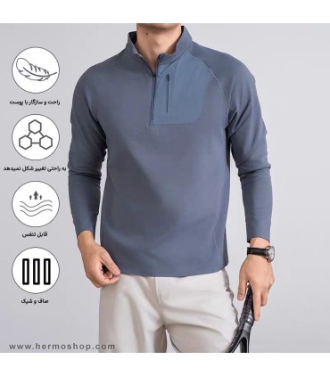 بلوز نیم زیپ اسنوهاک مدل 7456