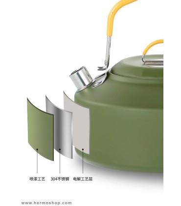 کتری استیل کوهنوردی 1L مدل K02