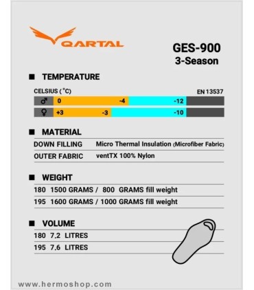 کیسه خواب قارتال مدل Ges 1000